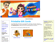 Tablet Screenshot of printablegiftcards.net